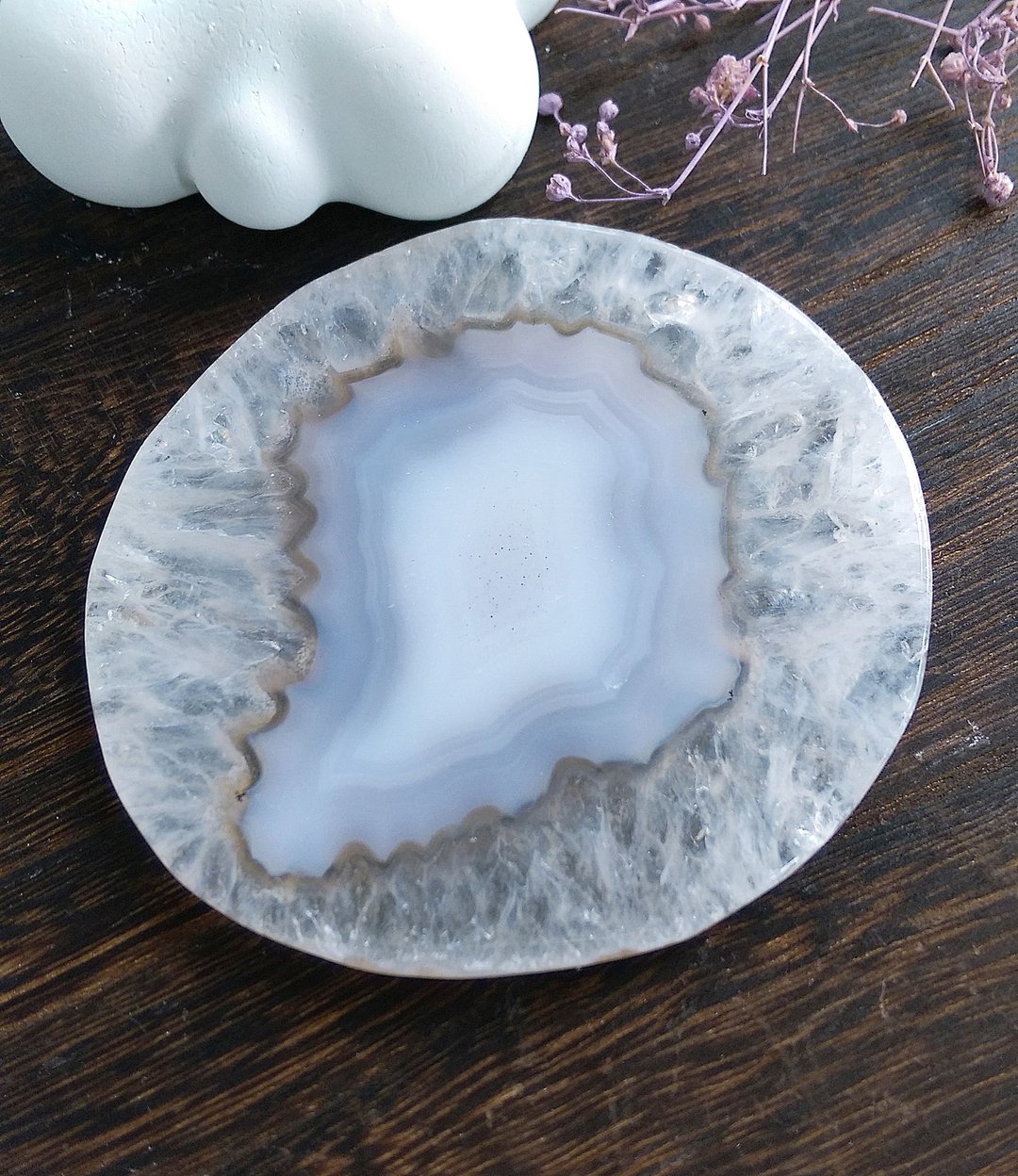 Agate 马达加斯加产地 玛瑙片 打磨件 摆设装饰  摆件 天然矿石 - 摆饰 - 其他材质 