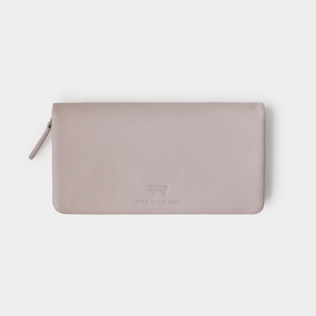 pinsel long wallet : lilac - 皮夹/钱包 - 真皮 