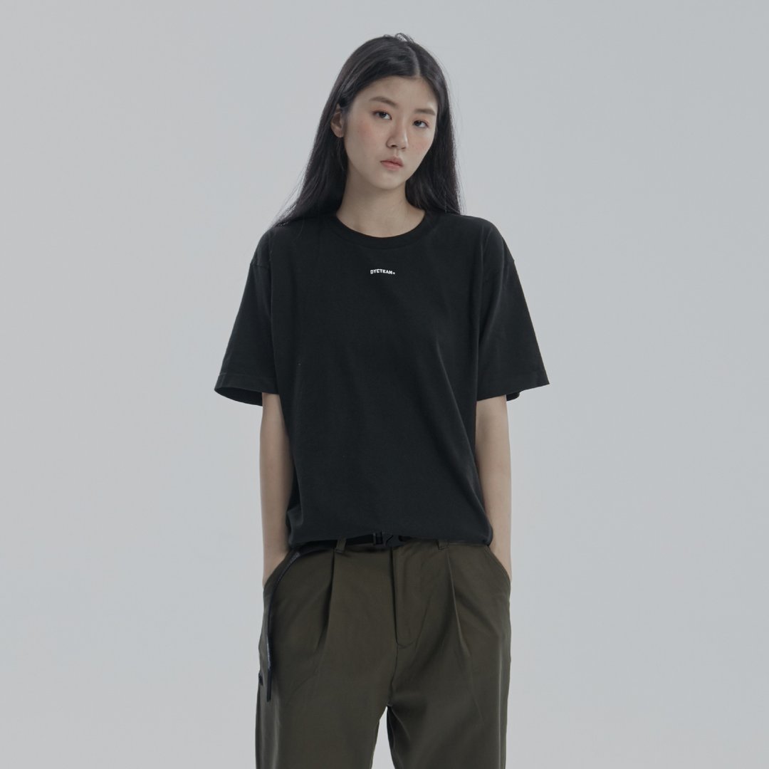 DYCTEAM -  LOGO TEE (BK) - 中性连帽卫衣/T 恤 - 棉 黑色