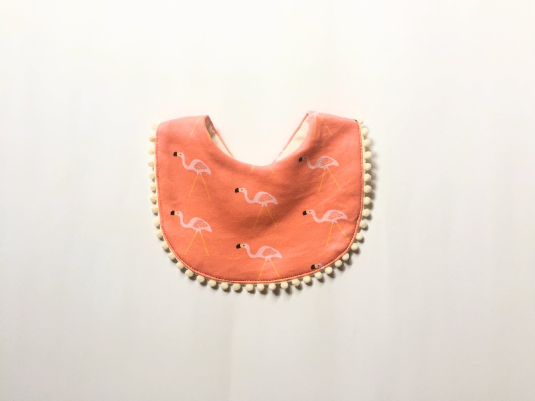 Organic Cotton Stay · Flamingo - 围嘴/口水巾 - 棉 橘色