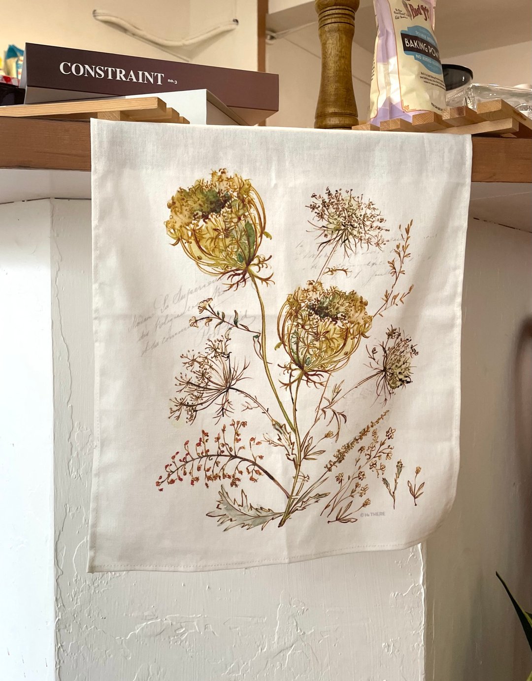 Tea towel/ wild flower 茶巾二入 独立印花 - 餐垫/桌巾 - 棉 