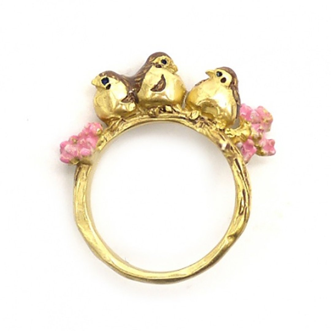 Little Birds Ring Mogenrihito ring / ring RN112 - 戒指 - 其他金属 金色