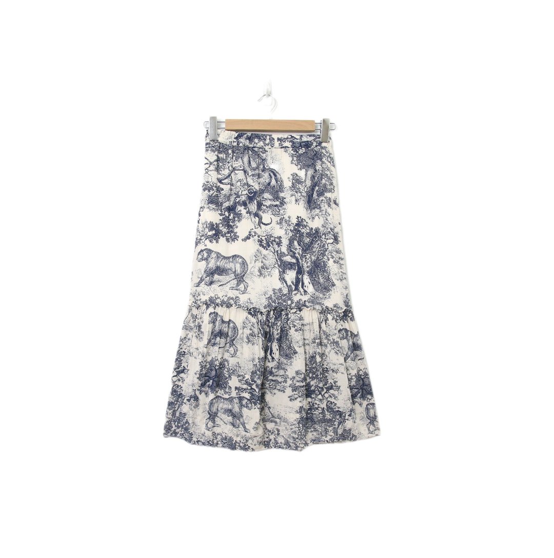 Back to Green-复古长裙 森林之美 鱼尾 M-04// vintage skirt - 裙子 - 棉．麻 