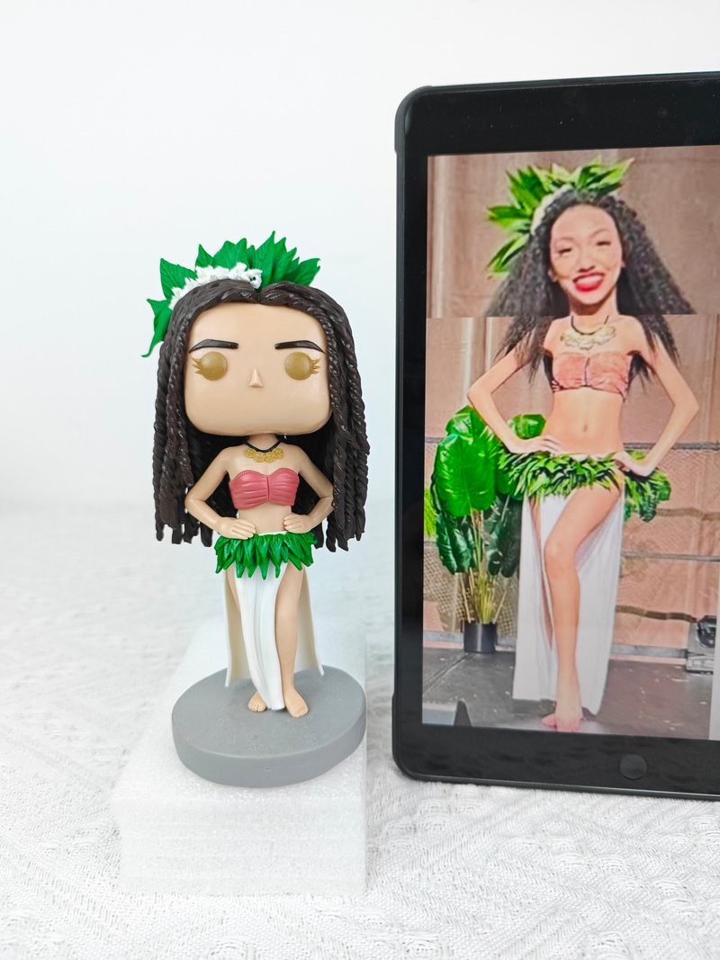 纯手工定制美国Funko Pop 自画肖像公仔娃娃男朋友老公生日礼物 - 玩偶/公仔 - 粘土 多色