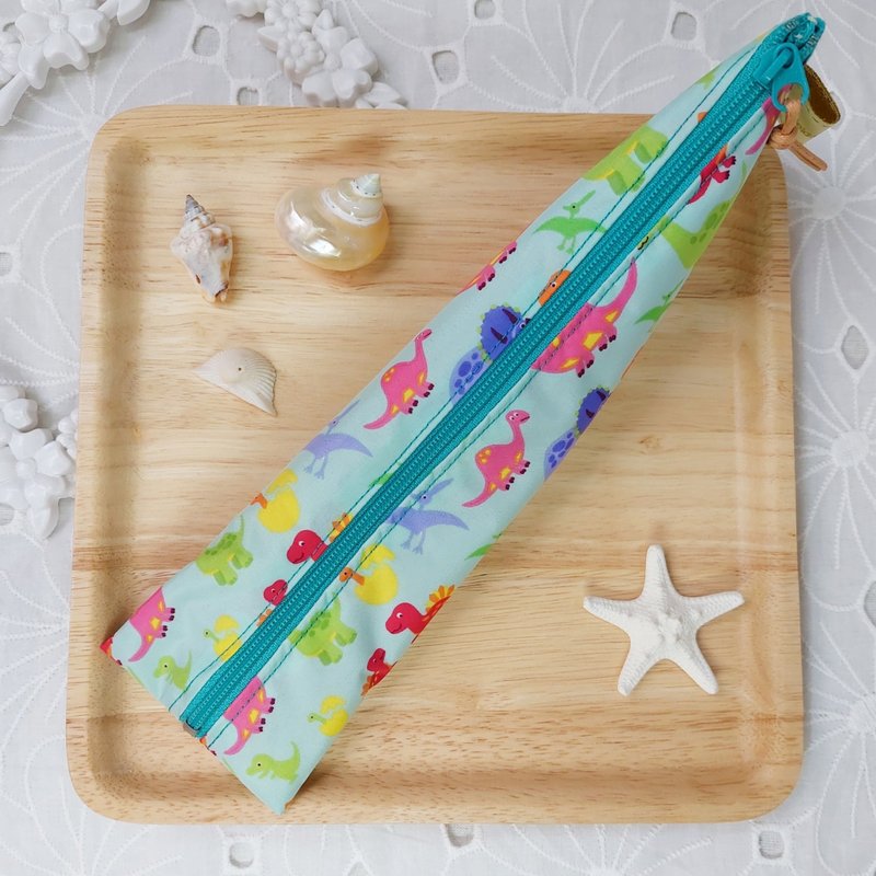 韩国恐龙防水布拉链立体餐具袋 - 餐刀/叉/匙组合 - 防水材质 绿色