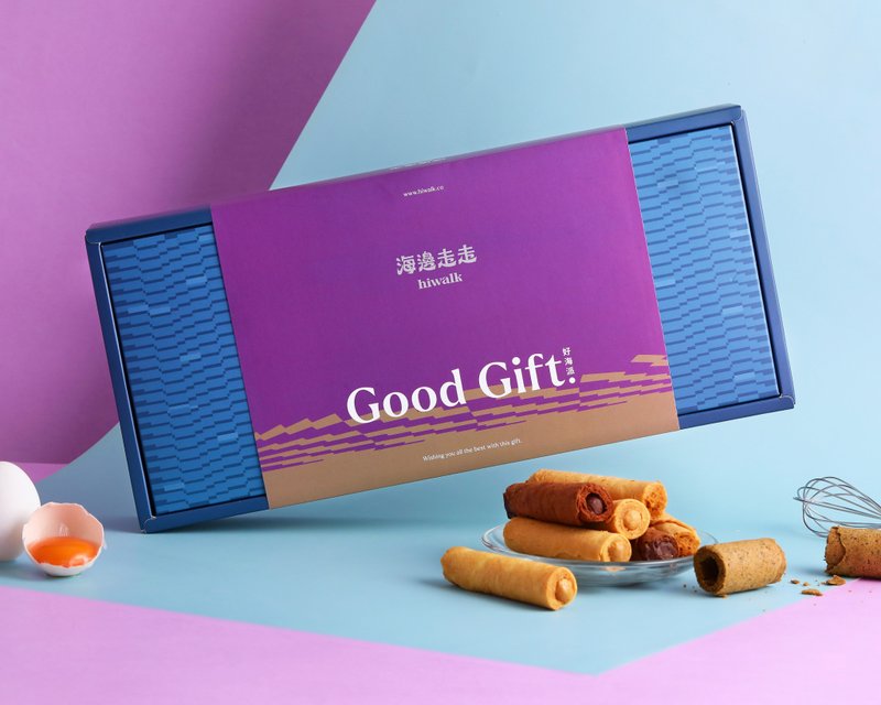 紫海派综合蛋卷礼盒 (升级版) - 手工饼干 - 新鲜食材 
