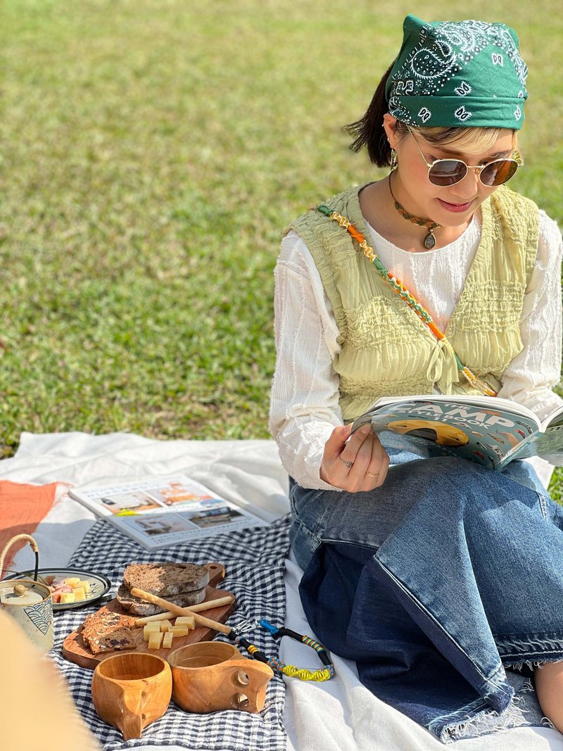 编织手机挂绳/电话绳/斜背带 | Outing Strap 2.0 | 橙绿 - 挂绳/吊绳 - 丝．绢 橘色