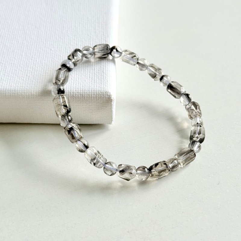 黑银钛随形 5-6MM - 手链/手环 - 水晶 银色