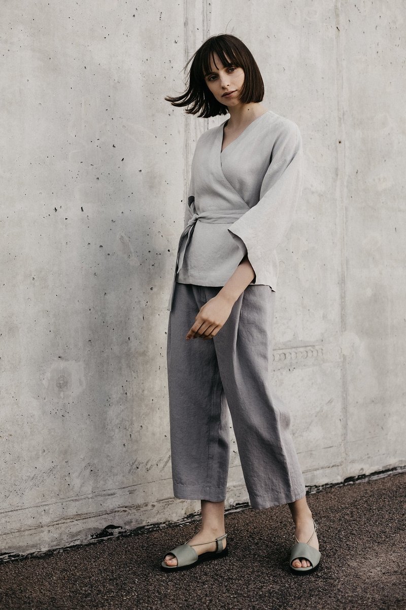 Linen Pants Motumo - 18K3 - 女装长裤 - 亚麻 