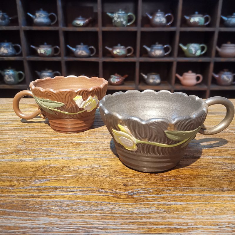 手工制作-郁金香咖啡杯 - 其他杯子 - 陶 