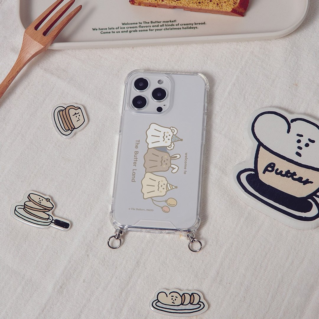 The Butters 奶油乐园绳挂iPhone手机壳 - 手机壳/手机套 - 塑料 透明