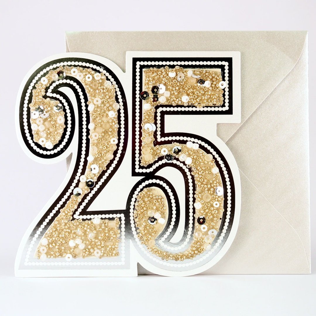 25周年银婚快乐【Hallmark-Signature经典手工卡片 周年感言】 - 卡片/明信片 - 纸 金色