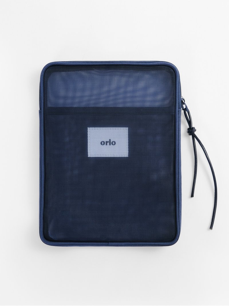 mesh book pouch・网纱拉链书袋 - 化妆包/杂物包 - 其他材质 蓝色