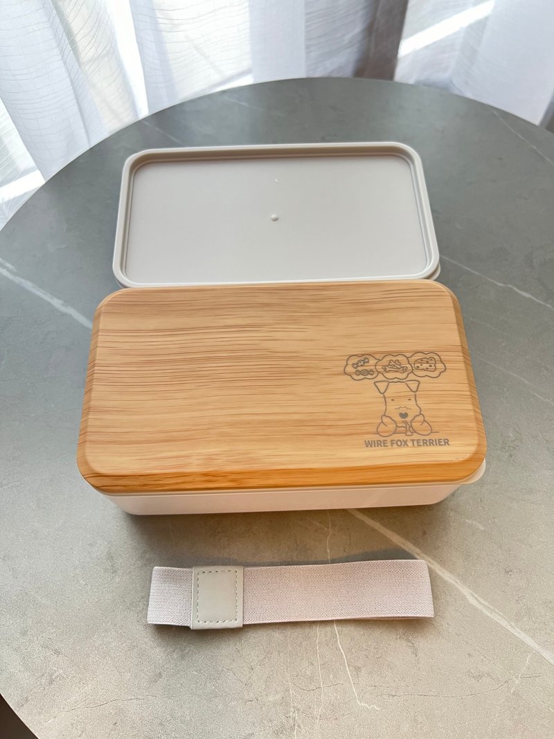 Wirefoxterrier 刚毛猎狐梗 日式饭盒 - 便当盒/饭盒 - 塑料 白色