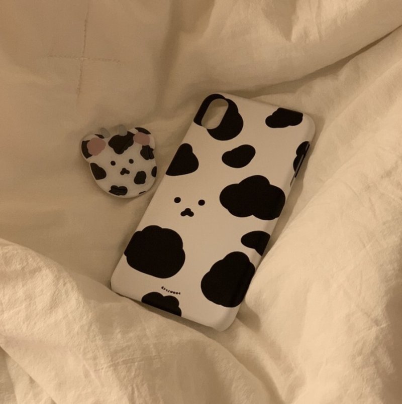 韩国文创Chanibear手机壳-硬质牛牛订制手机壳很坚固。 - 手机壳/手机套 - 塑料 白色