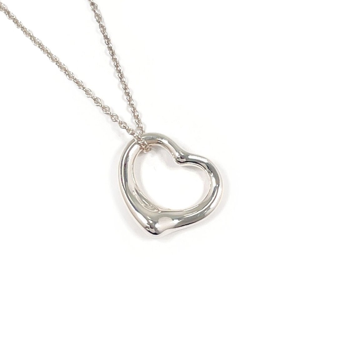 【日本直寄．二手美品】蒂芙尼 TIFFANY&Co. 项链 Elsa Peretti 缕空心形 银 925 饰品 珠宝 - 项链 - 纯银 银色