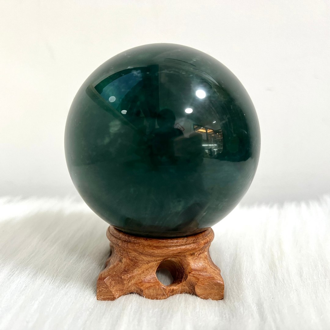 绿萤石球 | 水晶 | 水晶球 | 水晶摆件 - 摆饰 - 水晶 绿色
