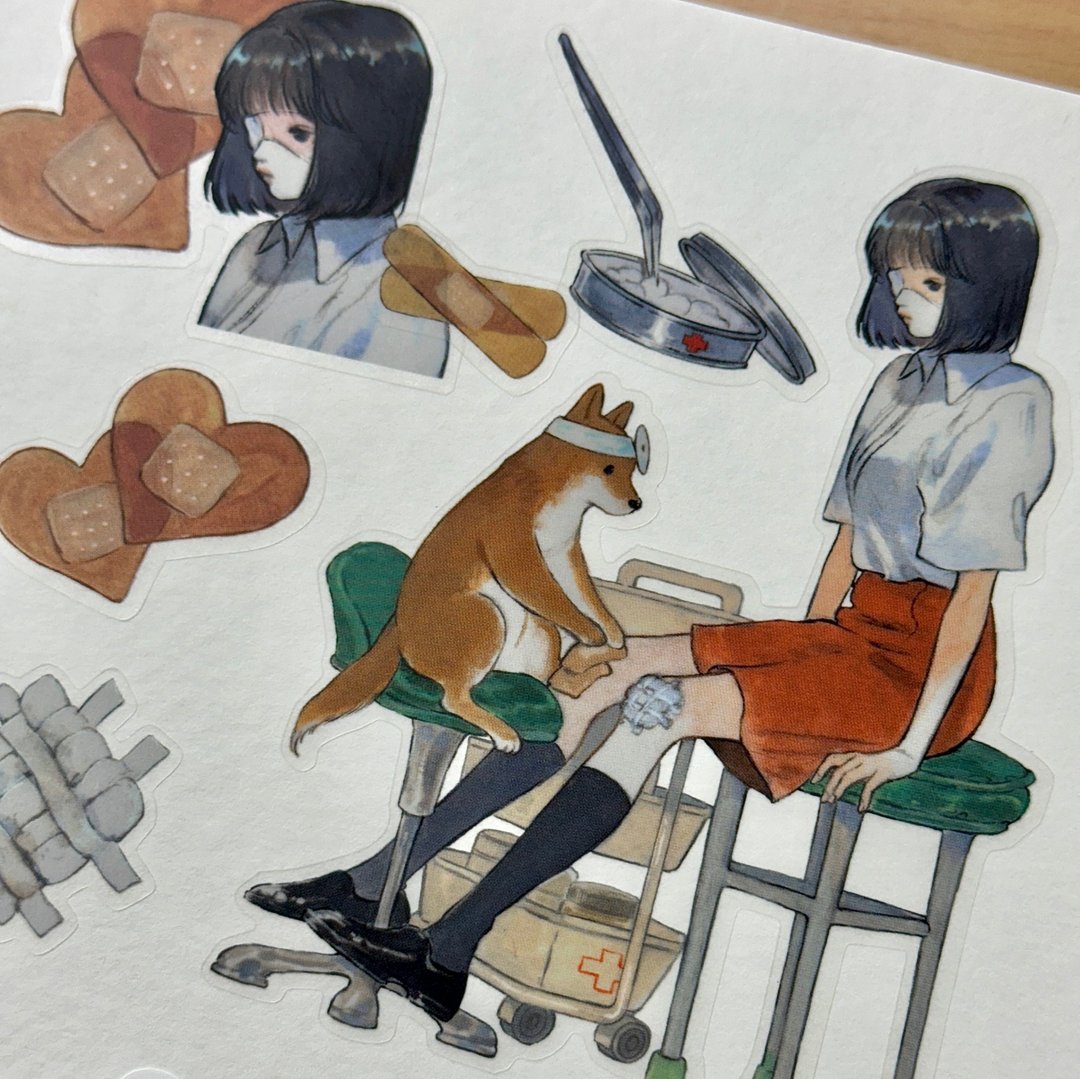 现在会痛喔 | NOMA | 韩国插画艺术贴纸 - 贴纸 - 纸 