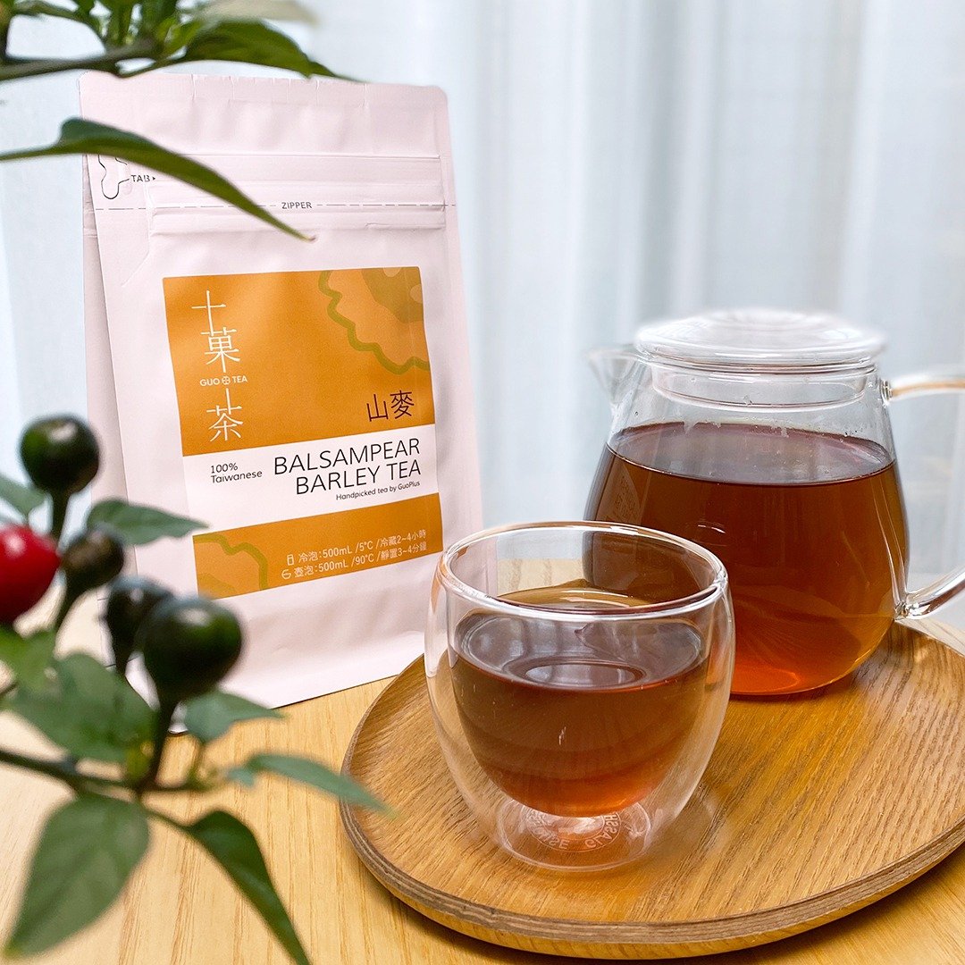 红枣山苦瓜蜜香麦茶(大茶包8入) 台湾冻干水果茶包 - 茶 - 新鲜食材 橘色