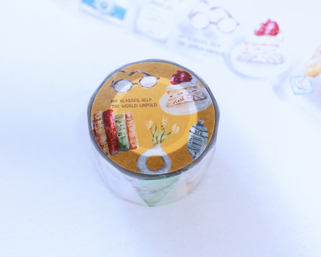 水彩小物－3.5cm亮面PET胶带(带离型纸) - 纸胶带 - 塑料 