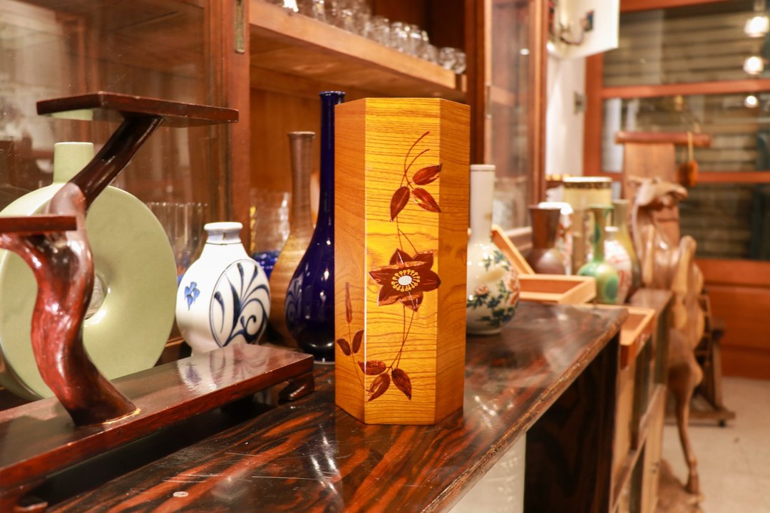 桜皮贝入鉄仙 花器 - 花瓶/陶器 - 木头 橘色
