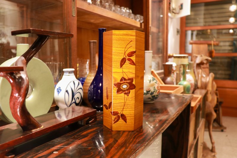 桜皮贝入鉄仙 花器 - 花瓶/陶器 - 木头 橘色