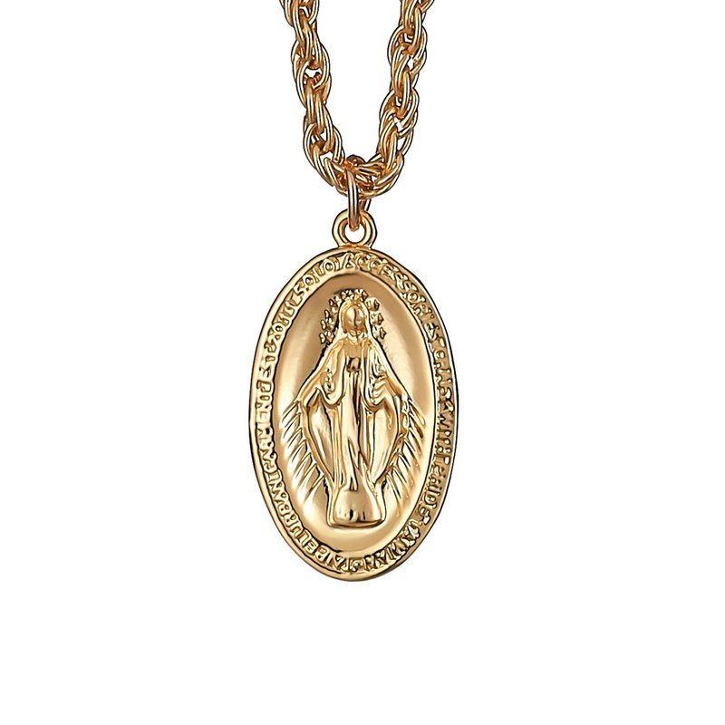 天主教圣母项链 Immaculate Conception Necklace - 项链 - 其他金属 金色