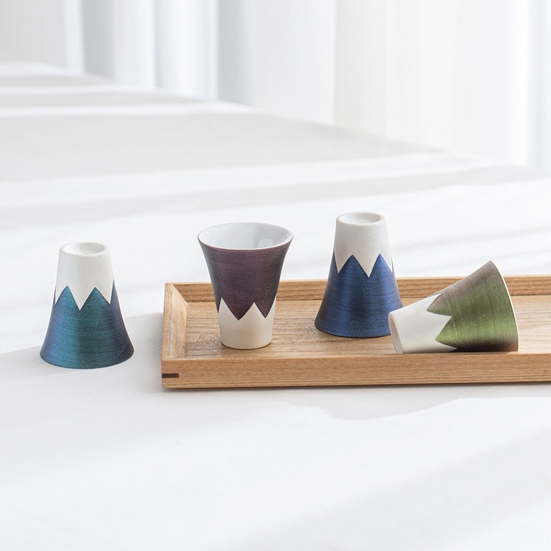 【入厝礼物】麟系列 富士山茶杯 /金照堂 - 茶具/茶杯 - 瓷 多色