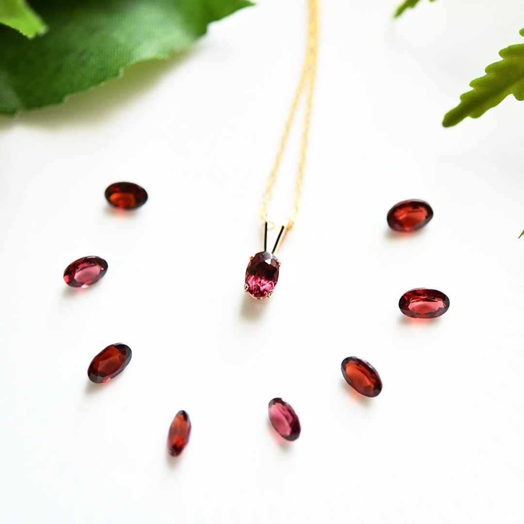 Unchanging love and deep bond VVS rank Rhodolite garnet red necklace January birthstone - 项链 - 宝石 红色