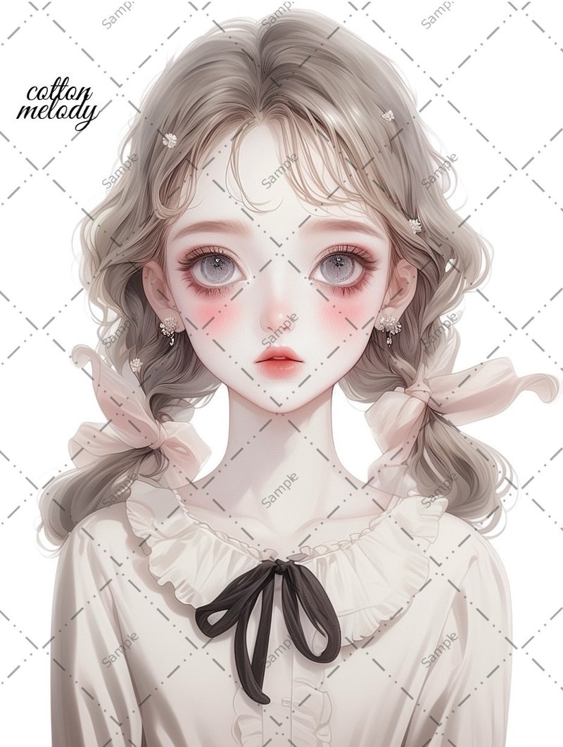 original sticker no.1114 人物贴纸 原创贴纸 人物贴纸 女孩贴纸 原创人物贴纸 - 贴纸 - 纸 