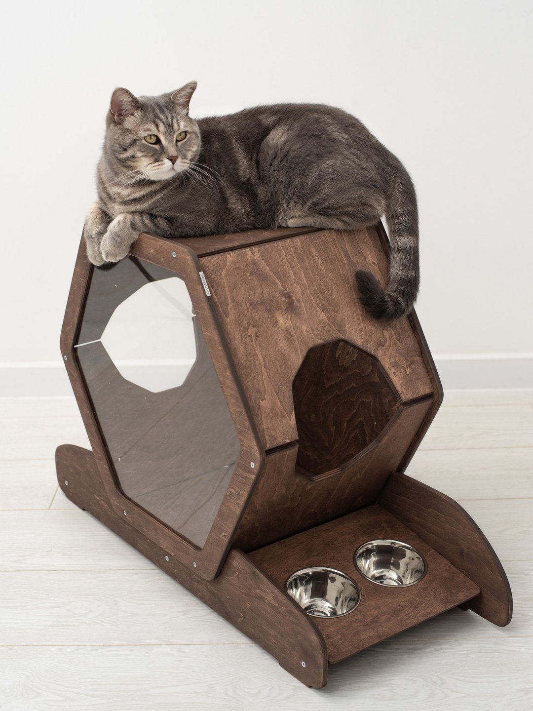 猫屋 宠物喂食器 宠物家具 猫粮站 猫抓板 - 抓板/跳台 - 木头 多色