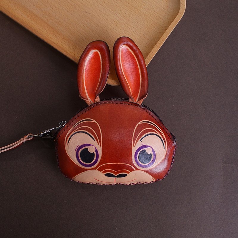 牛皮小钱包 手工零钱包 随身包  女生卡包 - 零钱包 - 真皮 黄色