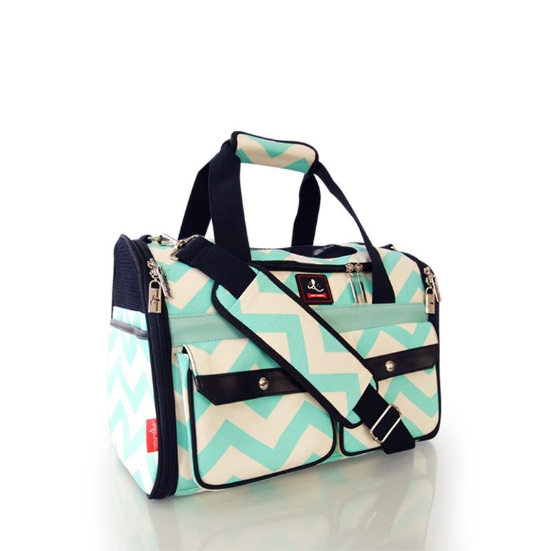 【Angy Chain安琪圈圈】上开窗宠物外出折叠包/笼(波浪纹) - 外出包 - 其他材质 多色