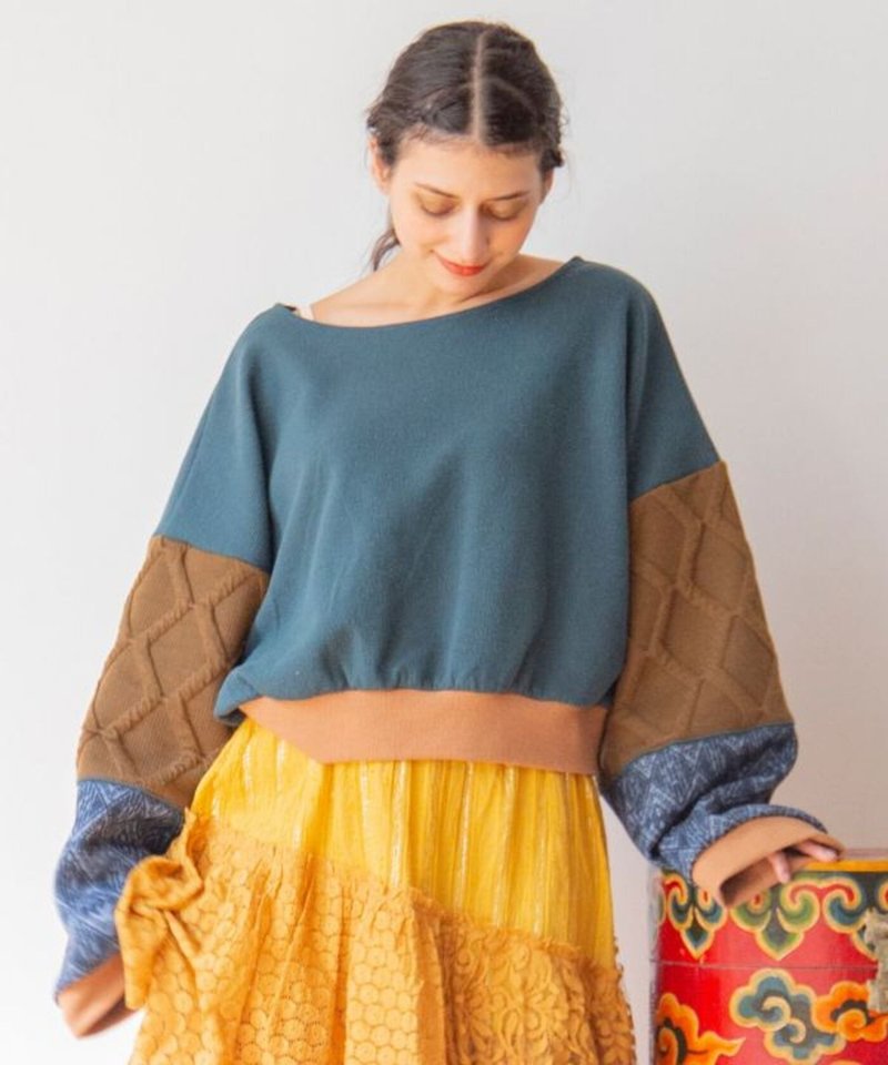 【热门预购】拼接造型上衣 (3色)  COT-5301 - 女装上衣 - 棉．麻 