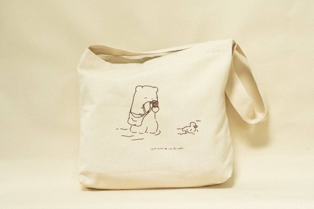 Lamud's Crossbody Bag - 侧背包/斜挎包 - 棉 白色