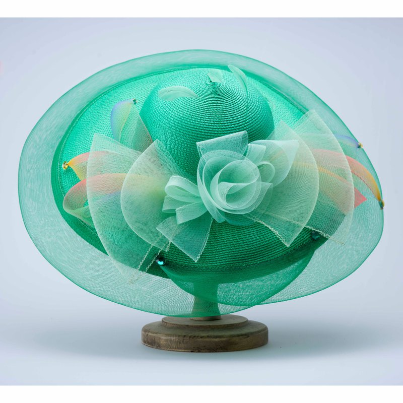 设计师款绿朱雀礼服帽 - 帽子 - 其他材质 