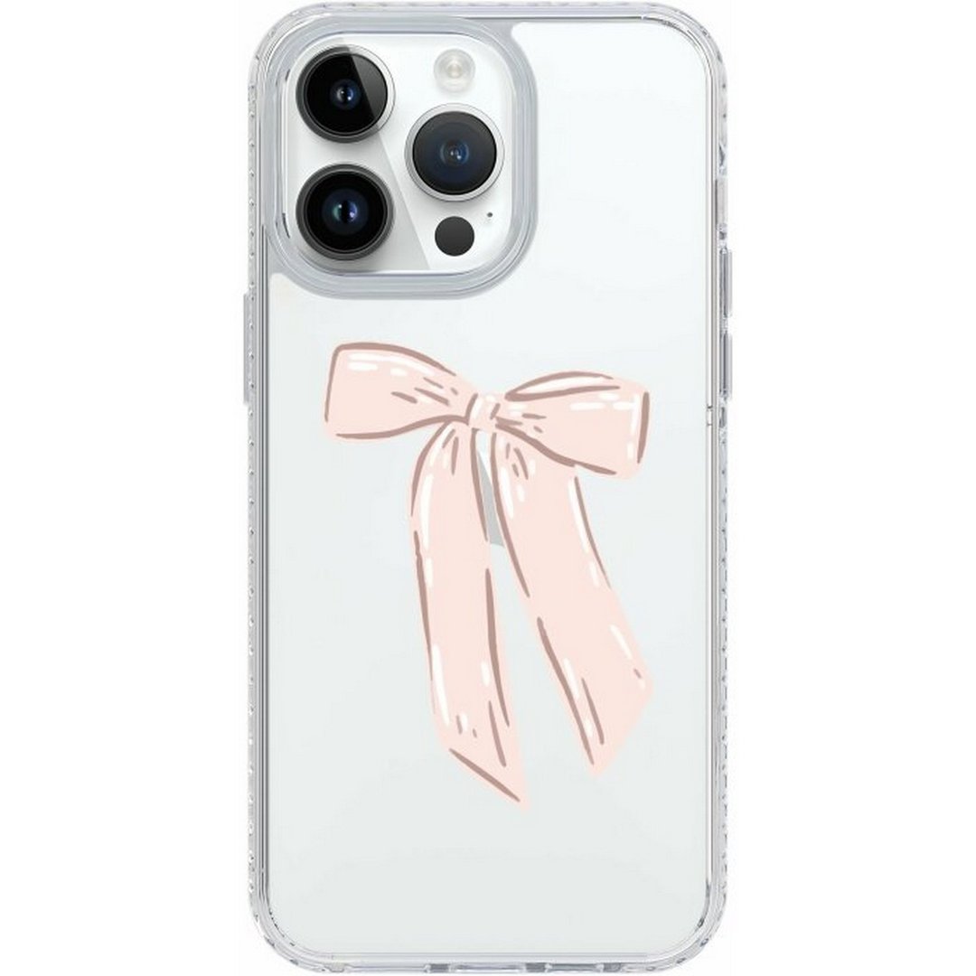 可爱粉红蝴蝶结iPhone SamsungFold/Flip6气垫防摔标准镜面手机壳 - 手机壳/手机套 - 塑料 多色