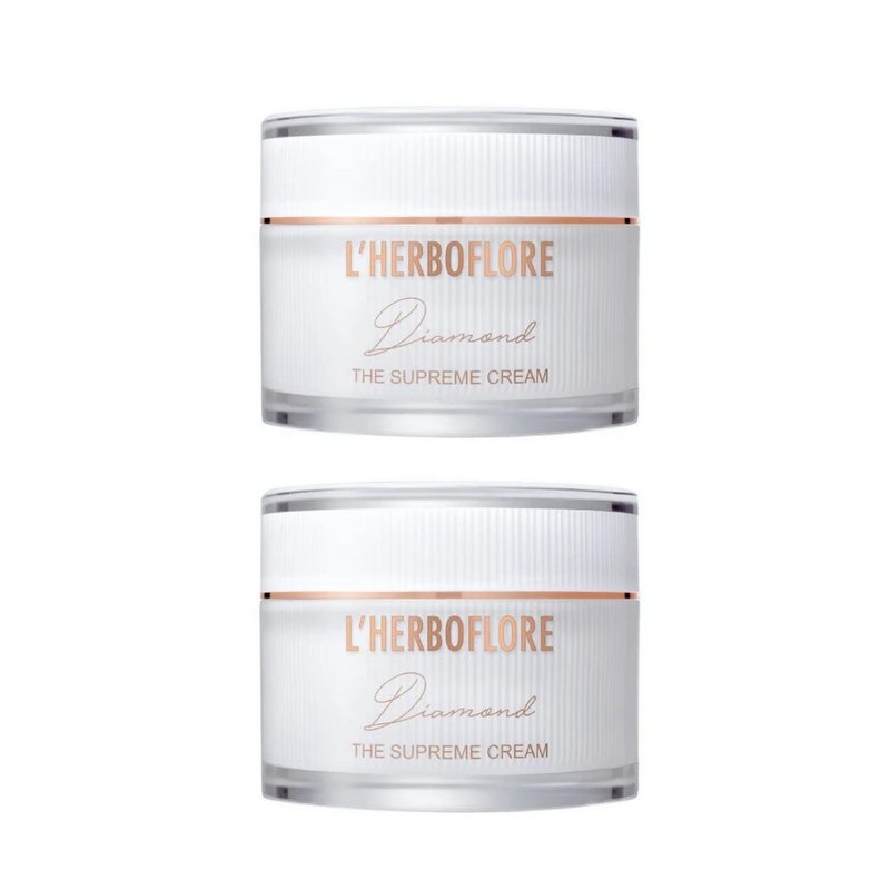 L'HERBOFLORE 钻彩赋活精华霜 50ml*2 - 精华液/安瓶 - 其他材质 白色