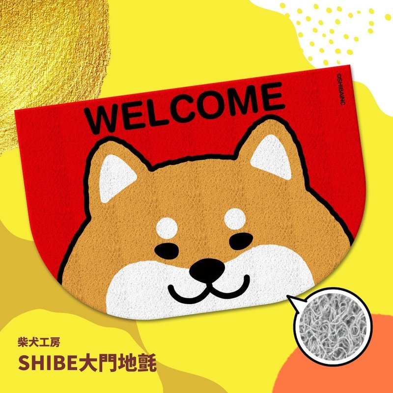 SHIBAINC 柴犬工房 易洗 WELCOME 门口地毡 - 摆饰 - 聚酯纤维 红色