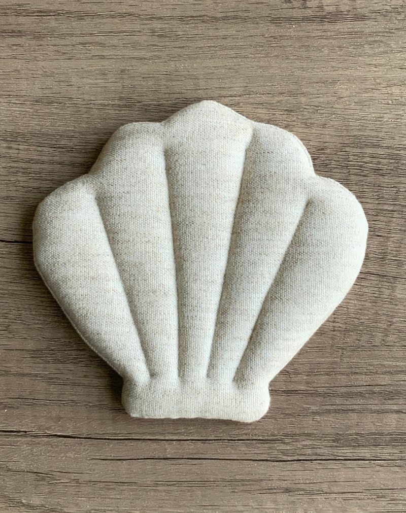 棉布贝壳造型 布盘/收纳盘 - 收纳用品 - 棉．麻 卡其色