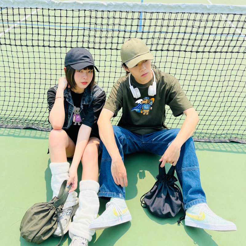 【浪生志】黑潮原创设计款-棉柔舒适成人短踢 - 男装上衣/T 恤 - 棉．麻 白色