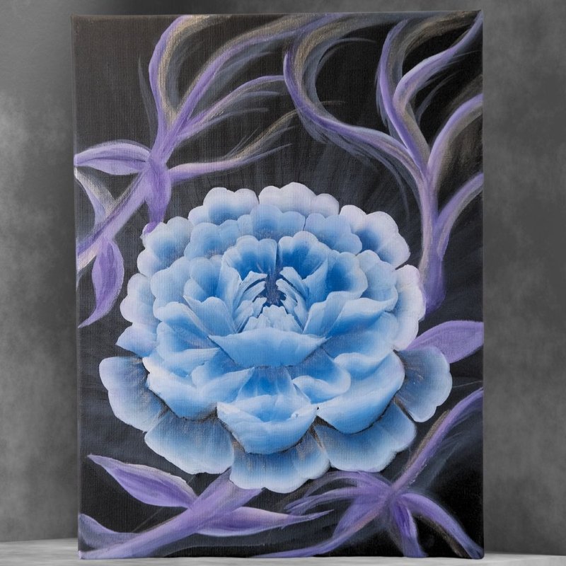 仅此一件|手绘无框装饰画|幻|花卉插画 - 海报/装饰画/版画 - 棉 蓝色