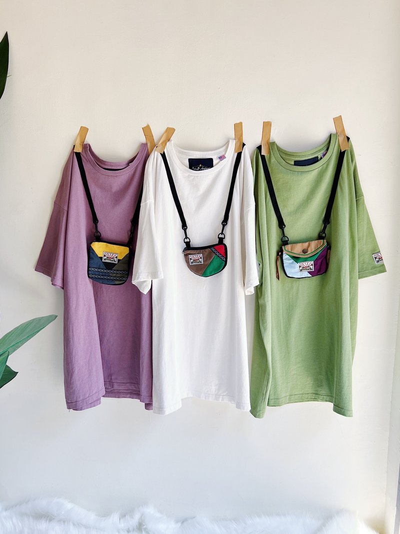 Amina Tshirt日系日牌素面小叮当可拆口袋 软料宽松大尺寸棉T恤 - 女装 T 恤 - 棉．麻 多色