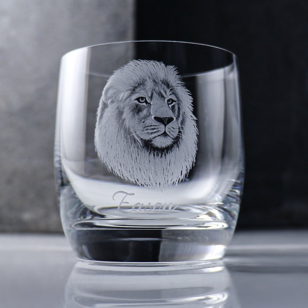 395cc 上海【Lucaris】狮 Lion威士忌水晶杯 雄狮 狮子座 - 酒杯/酒器 - 玻璃 灰色