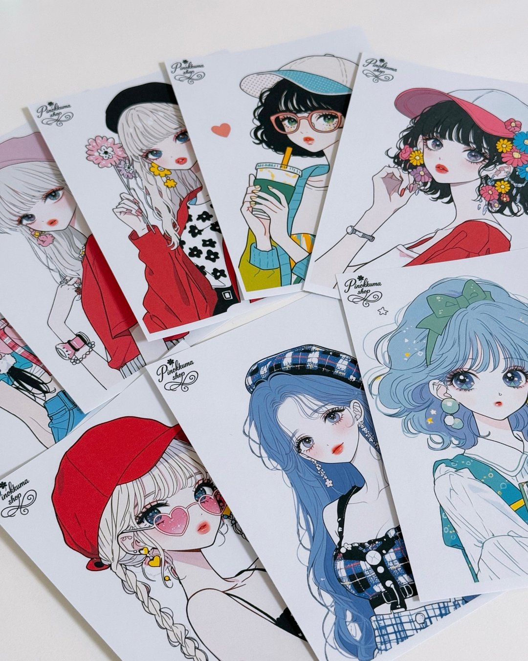 pinokkumashop 人物贴纸 女孩贴纸 拼贴素材 - 贴纸 - 纸 
