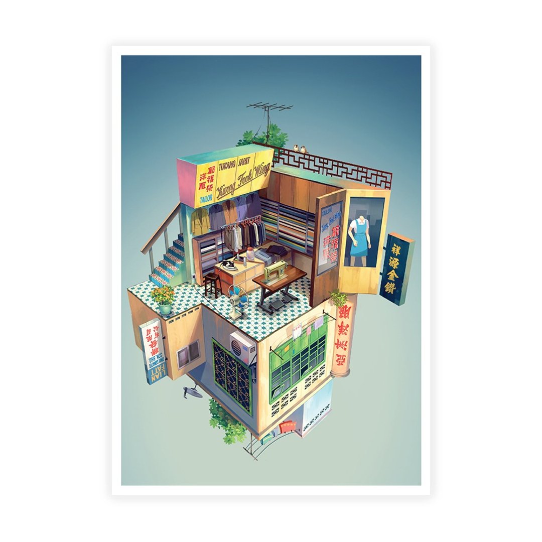 裁缝店x遗产屋明信片 - 卡片/明信片 - 纸 
