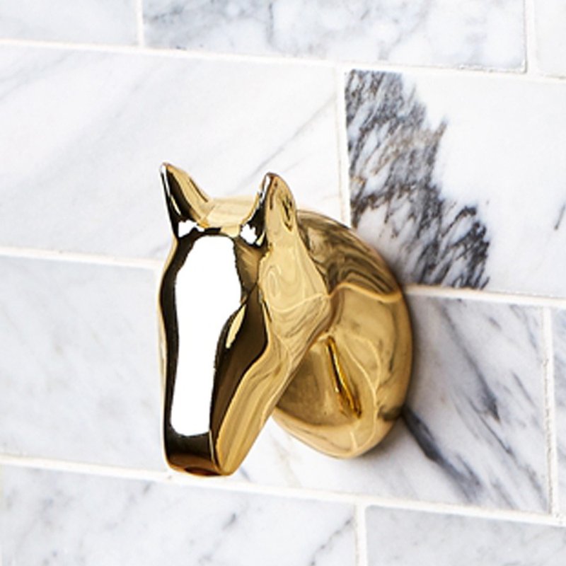 bencross本心本来-浅亮金锌合金挂钩-马头 - 收纳用品 - 其他金属 金色