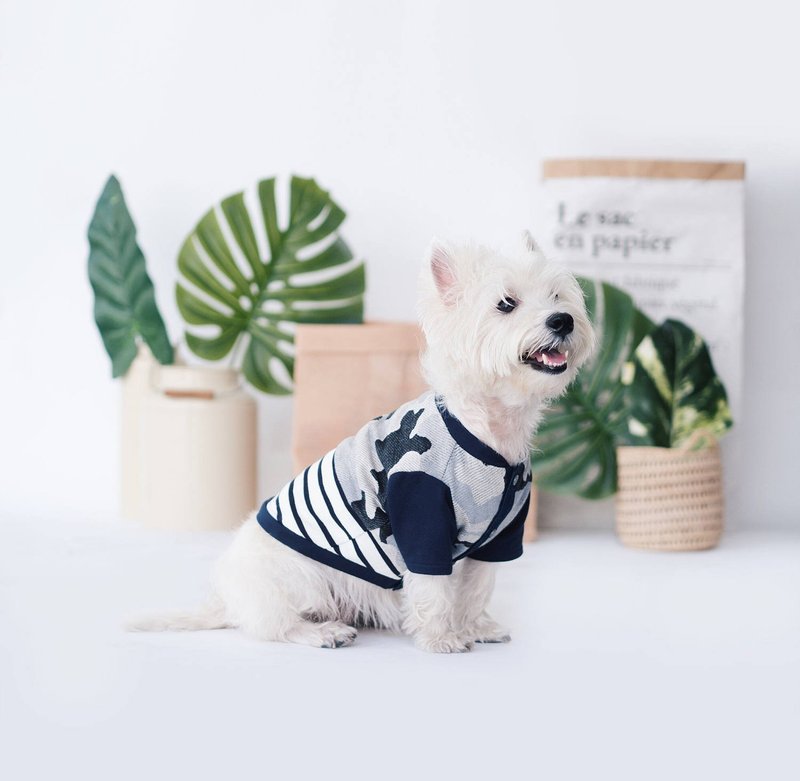 宠物衣 - Camou牛仔衬衫 - 衣/帽 - 棉．麻 蓝色