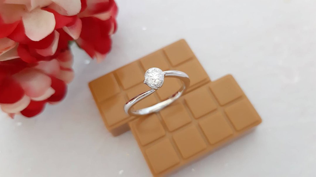 经典四爪30分钻戒 GIA - 戒指 - 钻石 