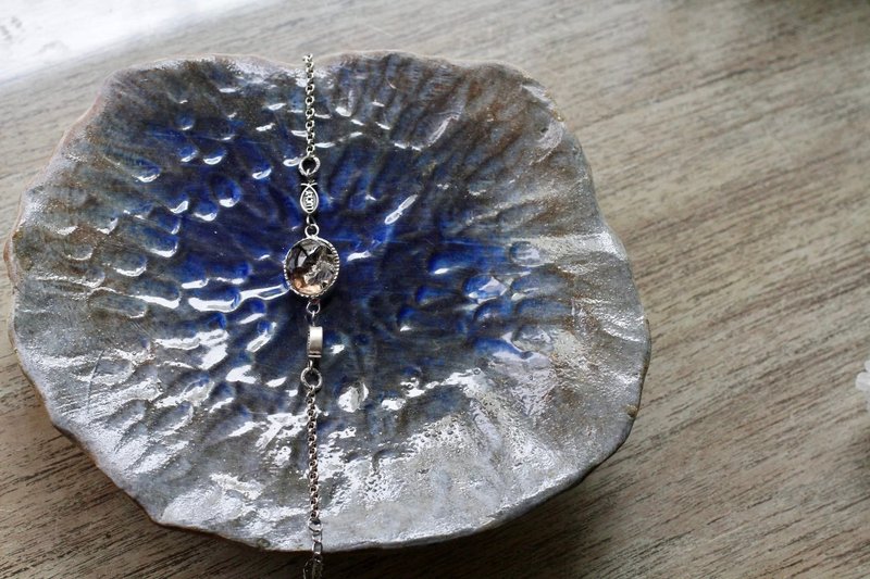 纯手捏蓝水晶陶盘 - 盘子/餐盘/盘架 - 陶 蓝色